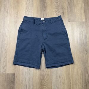 Flint And Tinder Shorts Mens 32 Blue 9" Inseam Stretch Chino Casual Summer